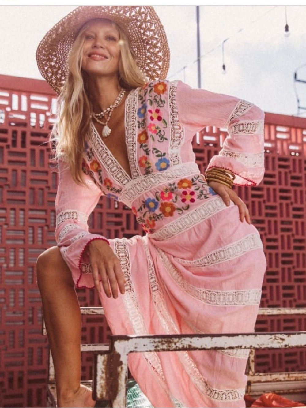 🌼CU South of the Border Mexican Maxi Dress